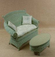 Molly's Oval Coffee Table in Mint Green