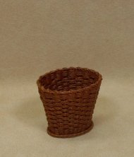 Waste Basket with Triple Weave in Cherry