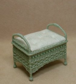 Molly's Ottoman in Mint Green