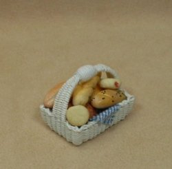 Pastry Basket Filled with Blue Napkin