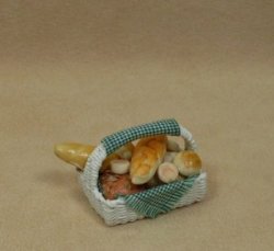 Pastry Basket Filled with Emerald Green Napkin