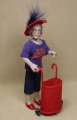 Red Hat Lady with Shopping Cart