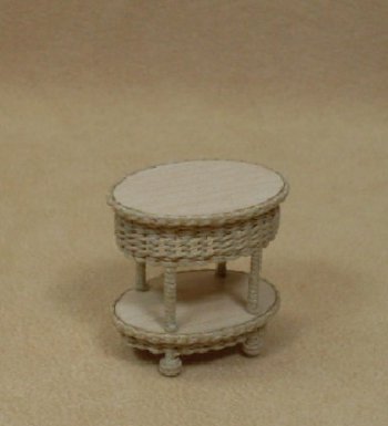 1/2" ClassicTwo Tier Table in Whitewashed - Click Image to Close