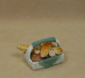 Pastry Basket Filled with Emerald Green Napkin - Click Image to Close
