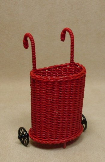 Shopping Basket/Cart in Red - Click Image to Close